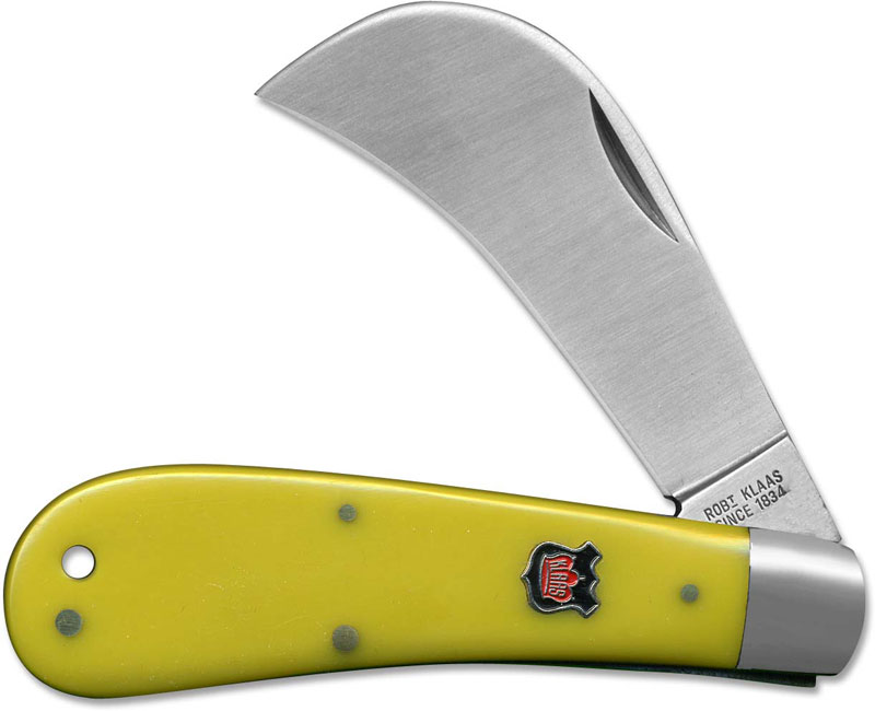 Robert Klaas Hawkbill Knife, Yellow, KC3136