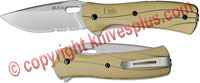 Buck Vantage Force Select Tan Part Serrated
