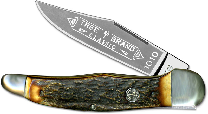 boker folding hunter knife stag bk 1010hh