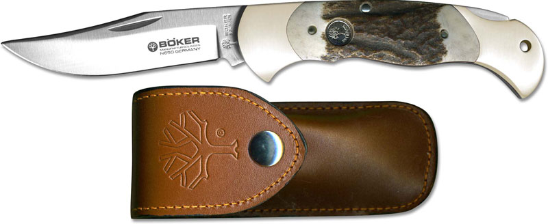 Boker 112004ST Stag Lock Blade Hunter Pocket Knife with 7-1/4 in. Straight  Edge Blade : : Deportes y Aire Libre