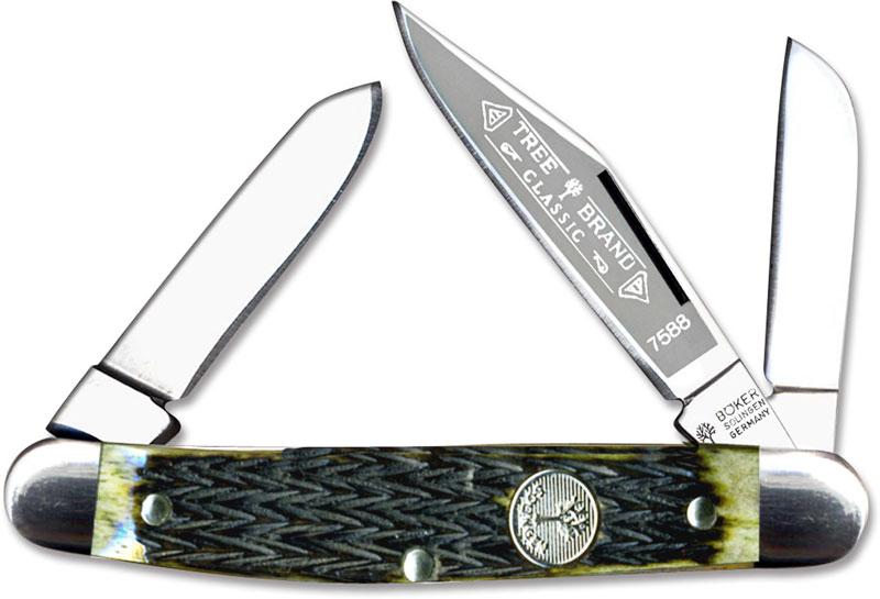 Boker Medium Stockman, Green Bone, BK-7588 Boker Medium Stockman, Green Bone, BK-7588