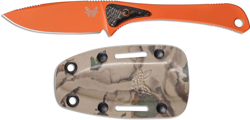 benchmade 15200org altitude fixed blade hunter orange drop point