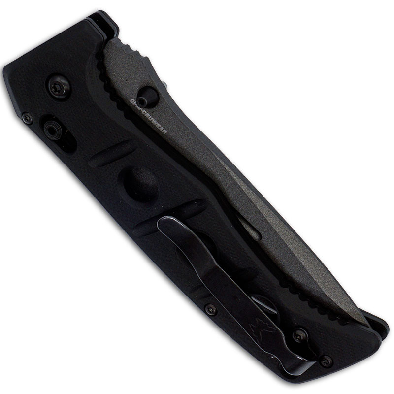 Benchmade Adamas 275GY-1 Knife - Shane Sibert - Tungsten Grey CruWear Drop  Point - Black G10 - AXIS Lock Folder - USA Made