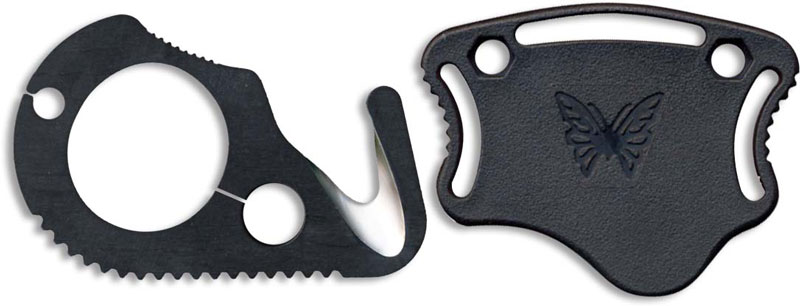 Benchmade Knives: Benchmade Model 5 Rescue Hook Knife, Delrin Sheath,  BM-5BLK