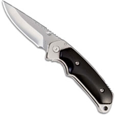 Buck Alpha Hunter Folder Knife, Drop Point Rubber, BU-279BK