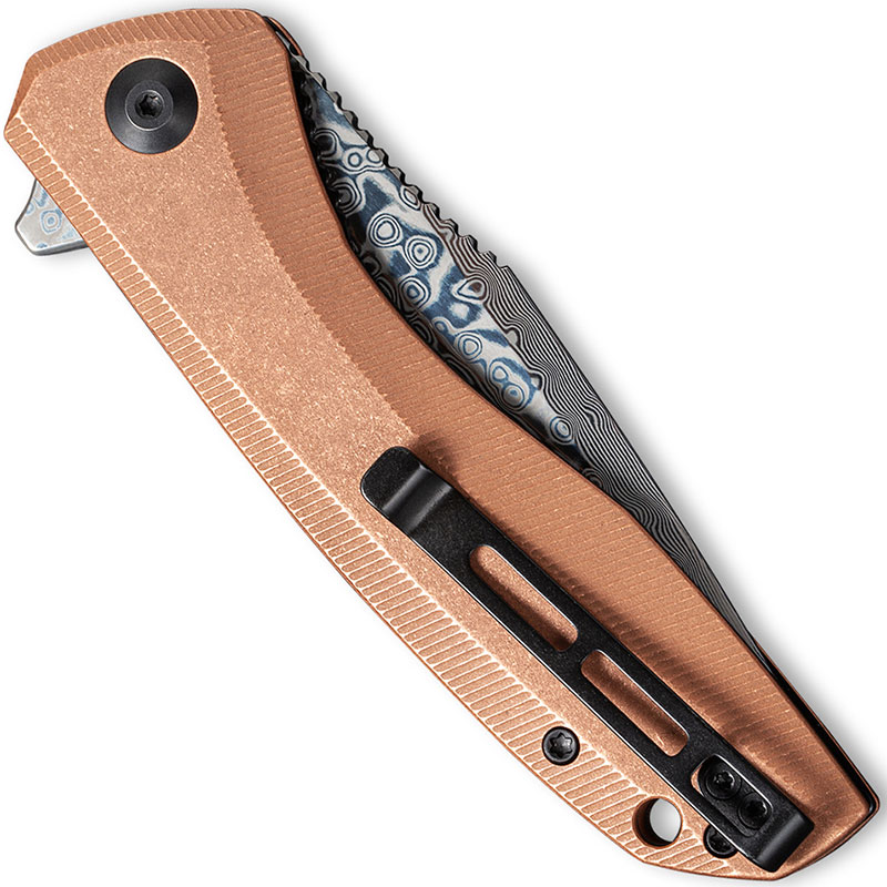 CIVIVI Baklash Knife C801DS2 Damascus Drop Point Stonewash Copper