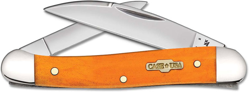 Case Mini Copperhead Knife, Smooth Persimmon Orange Bone, CA 