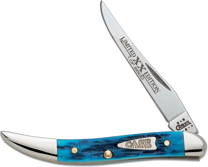 Case®  Smooth Blue G-10 Small Texas Toothpick with XX Diamond shield –