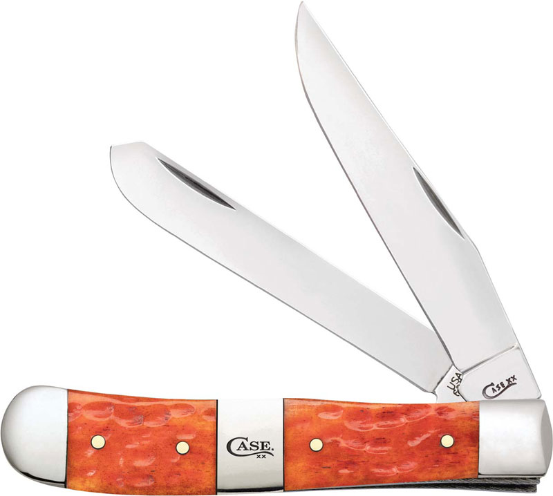 Case Trapper Knife 14480 Tequila Sunrise Bone 6254SS