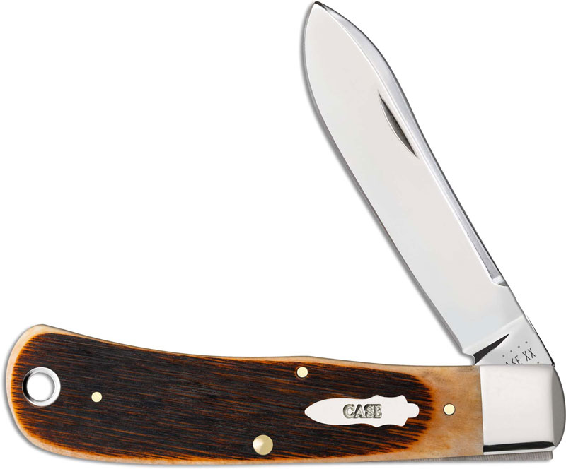 Case Backpocket Knife 17892 Sawcut Jig Barehead Amber Bone TB61546 1 / 2SS