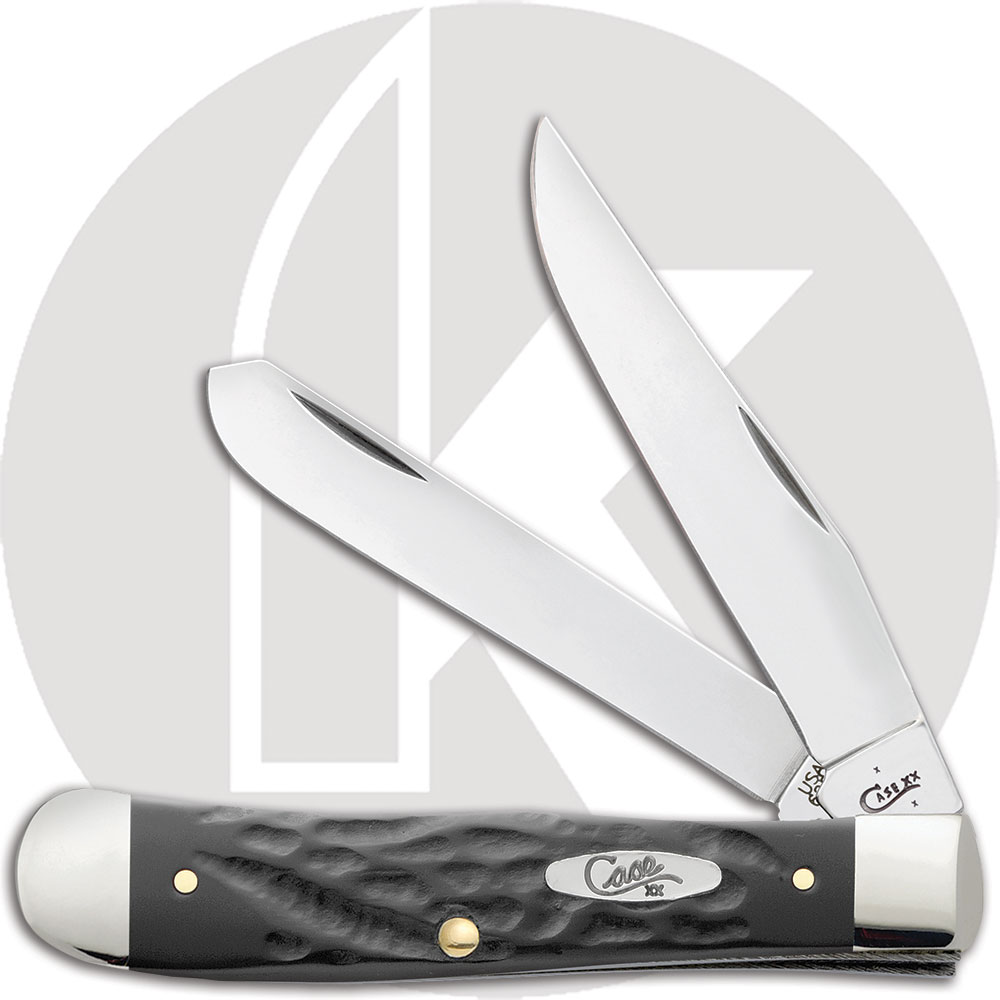 Case Knives Case Rough Black Trapper Knife, CA-18221