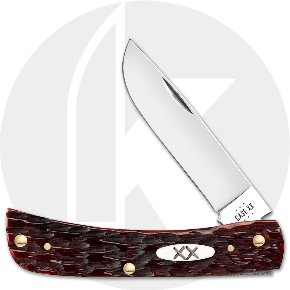 Case xx Sodbuster Jr 25131 Jig Peach Seed Mahogany Bone Carbon Steel Pocket  Knife - CA25131