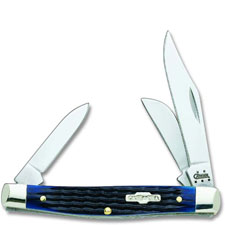 Case Knives Case Medium Stockman Knife, Navy Blue Bone Handle, CA-2806