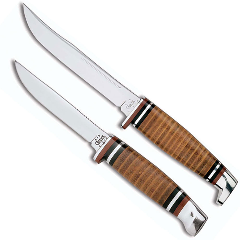 Case Knives: Case Hunting Knife, Twin Finn Two Knife Set, CA-372