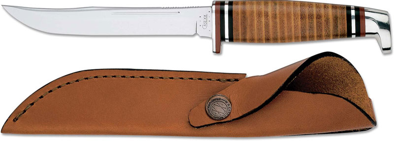 Case Knives Case Hunting Knife 5 Finn With Leather Handle Ca 381