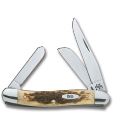 Case Medium Stockman Knife, Amber Bone CV, CA-39