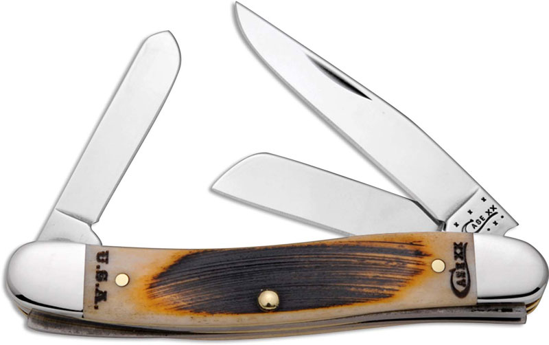 Case Amber Bone Pocket Knife - Medium Stockman