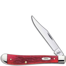 Case Knives Case SlimLine Trapper Knife, Dark Red Bone CV, CA-6982