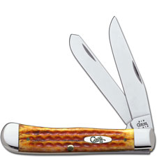 Case Knives Case Trapper Knife, Pocket Worn Harvest Orange, CA-7401