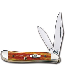 Case Knives Case Peanut Knife, Pocket Worn Harvest Orange, CA-7404