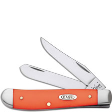 Case Mini Trapper Knife, Smooth Orange Synthetic, CA-80505