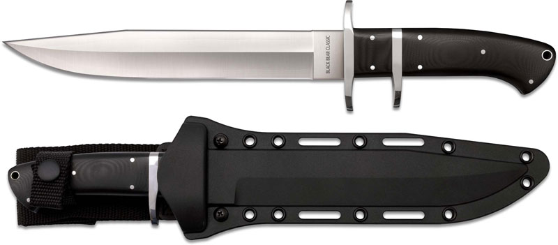 Cold Steel Black Bear Classic Fixed Blade – 8.25" Stainless Steel, G10 Handle – CS-35AR