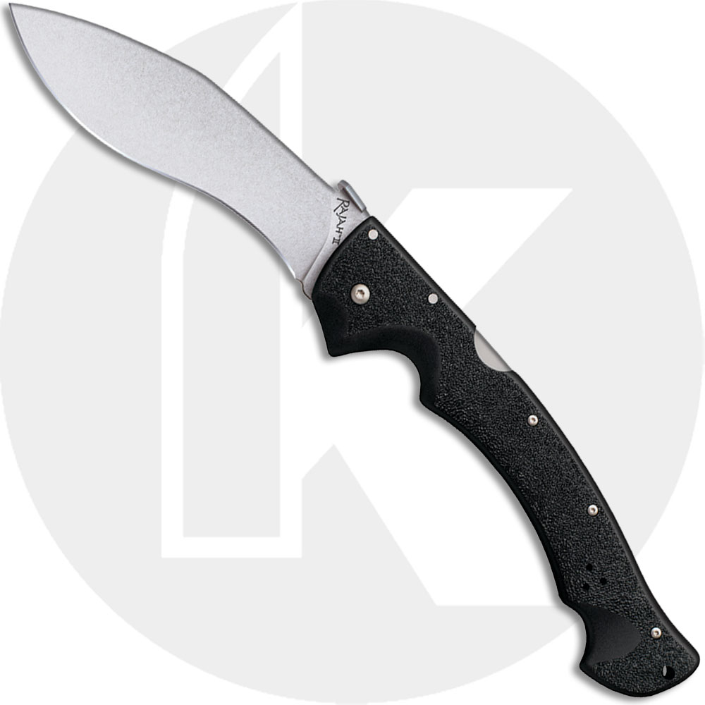 Cold Steel Rajah 2 62JL Knife Andrew Demko AUS 10A Kukri Style Black  Griv-Ex Tri-Ad Lock Folder