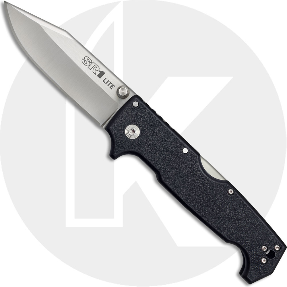 Cold Steel SR1 Lite 62K1 - Value Priced EDC - Clip Point Blade - Black Griv  Ex - Tri Ad Lock - Folding Knife