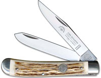 Eye Brand Knives Mini Trapper Knife, Stag Handle, EB-20SSDS