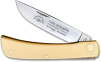 German Eye Brand Carl Schlieper Sodbuster Folding Knife 3.75 Blade, Brown  Wood Handles - KnifeCenter - GE99