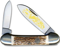 Eye Brand Knives Eye Brand Canoe Knife, Stag Handle, EB-BBDS