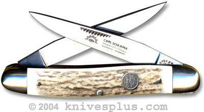 Eye Brand Knives: Eye Brand Muskrat Knife, Stag Handle, EB-MDS