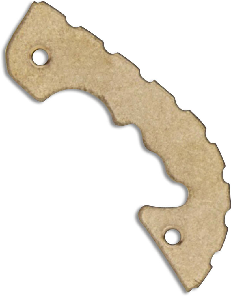 Flytanium Custom Brass Backspacer for Spyderco Shaman Knife Antique