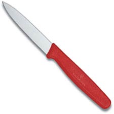 Forschner Paring Knife, 3.25 Inch Small Red Nylon, FO-40601