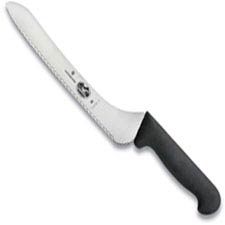 Victorinox Offset Bread Knife 7.6058.13, 9 Inch Wavy Blade (was SKU 40550), Made in Portugal