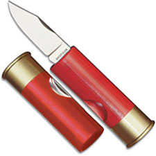 Hallmark Cutlery Hallmark 12 Gauge Shotgun Shell Knife, Red, HM-181R