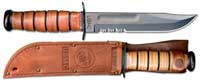 KABAR Knife, USMC Part Serrated with Leather Sheath, KA-1218
