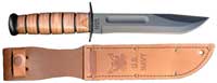 KABAR Knife, US Navy with Leather Sheath, KA-1225