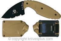 KA-BAR Knives KABAR TDI Knife, Part Serrated Coyote Brown, KA-1477CB