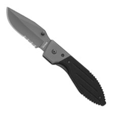 KABAR Warthog Folder, Part Serrated, KA-3073