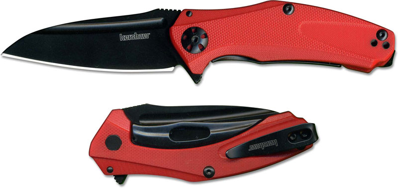 Genoptag overalt Flyselskaber Kershaw 7006RDBLK Natrix XS EDC Black Drop Point Red G10 KVT Gent Flipper  Folder