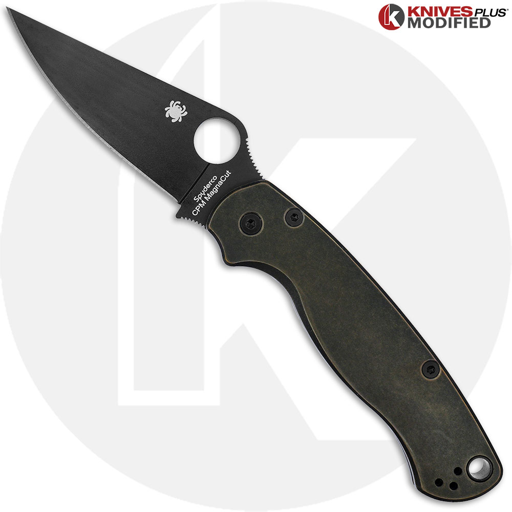 MODIFIED Para Military 2 Salt DLC MagnaCut Knife + KP Custom Titanium Ironforge Bronze Scales