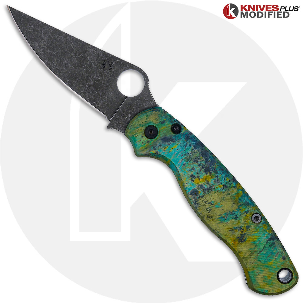 Spyderco PM2 – Dragon Scale – Fish Scale – Fiber Laser Deep