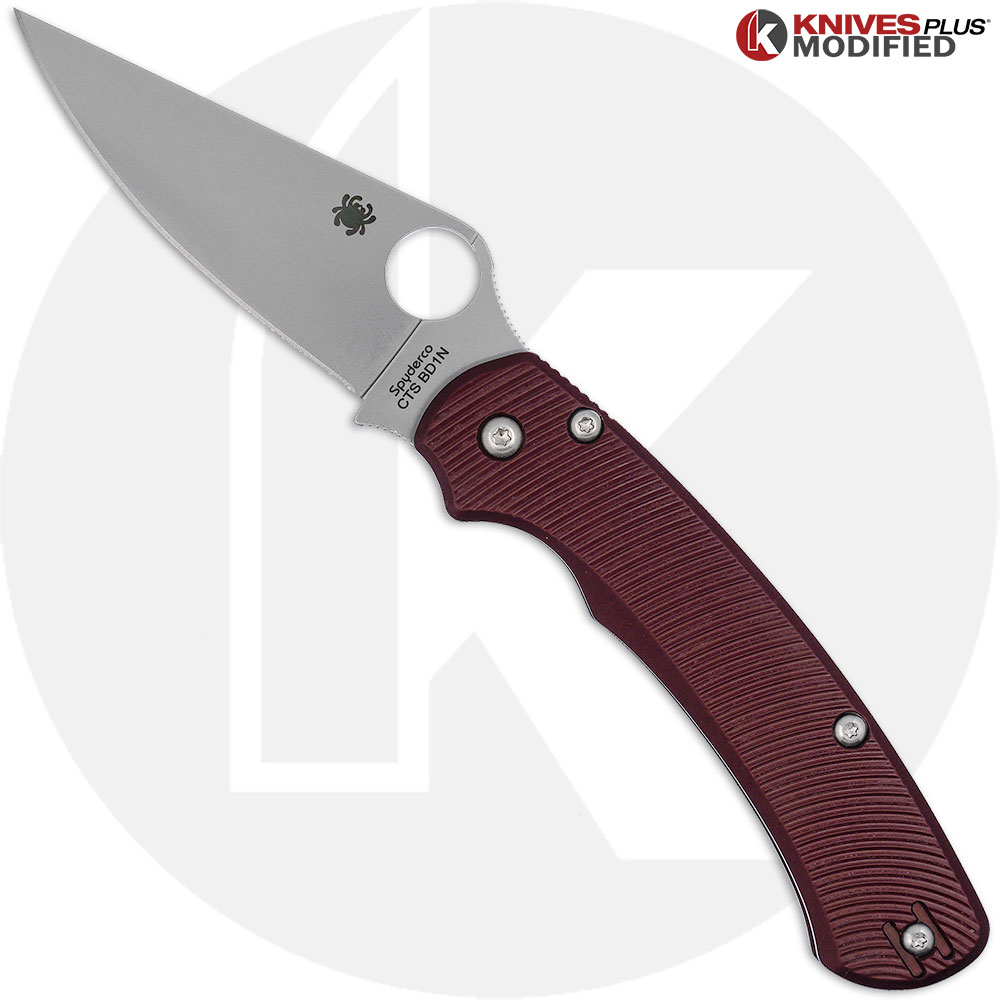 MODIFIED Spyderco Para Military 2 Lightweight + AWT Exclusive Oxblood Aggressive Agent Scales