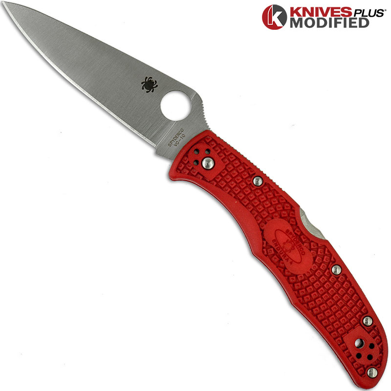 MODIFIED Spyderco Endura 4 The Red Dragon Rit Dyed Handle