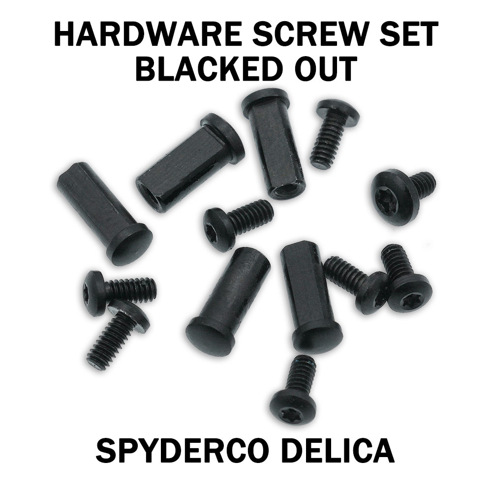 Replacement Hardware Kit for Spyderco Delica Stainless Steel Black