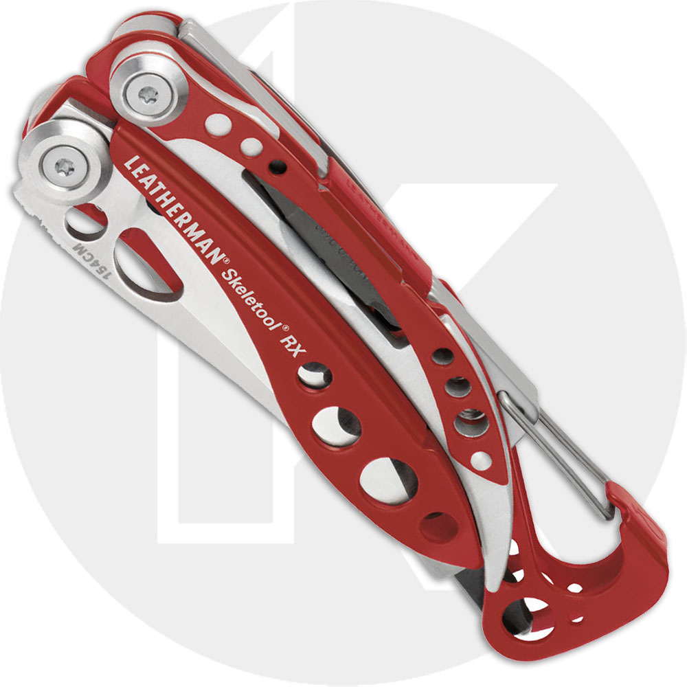 LEATHERMAN, Skeletool RX Multitool with Serrated Knife and Glass Breaker,  Red