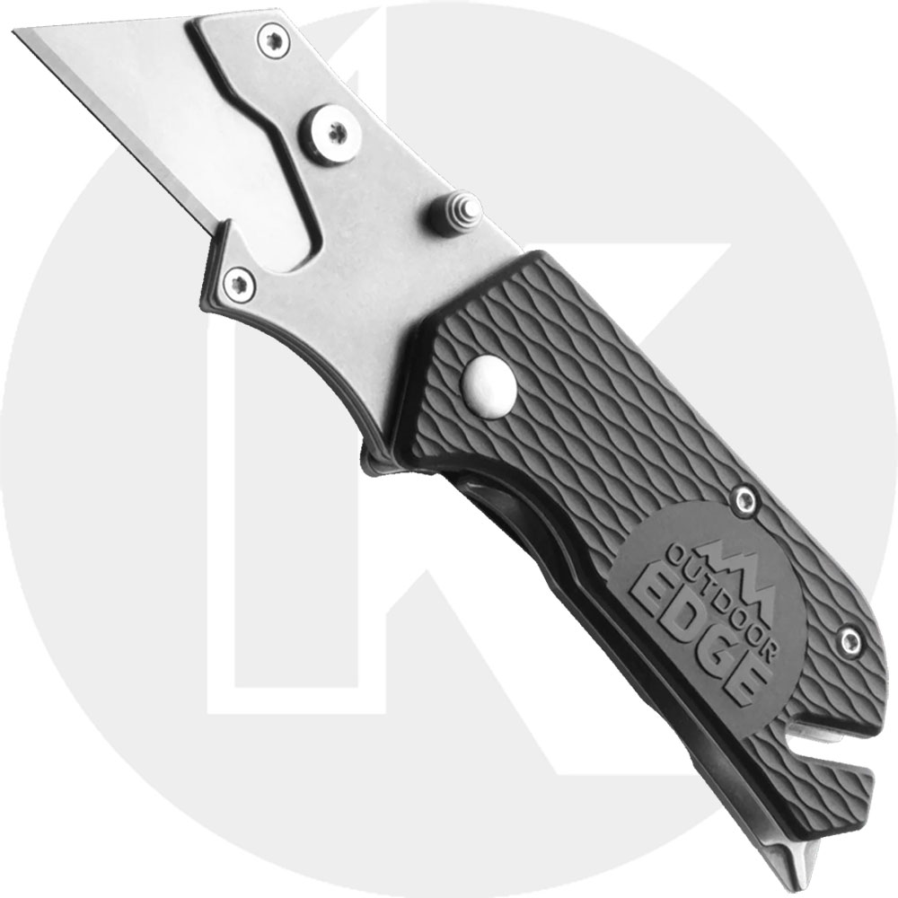 Outdoor Edge UtiliPro - 6 in 1 Folding Utility Knife - Black Handle UPK-20C