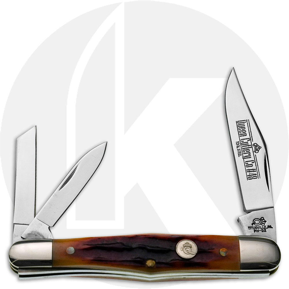 Queen Whittler 48ACSB Knife - Aged Honey Amber Stag Bone - Discontinued - BNIB