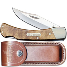 Old Timer Knives Golden Bear Old Timer Knife, Desert Iron Wood, SC-6OTW